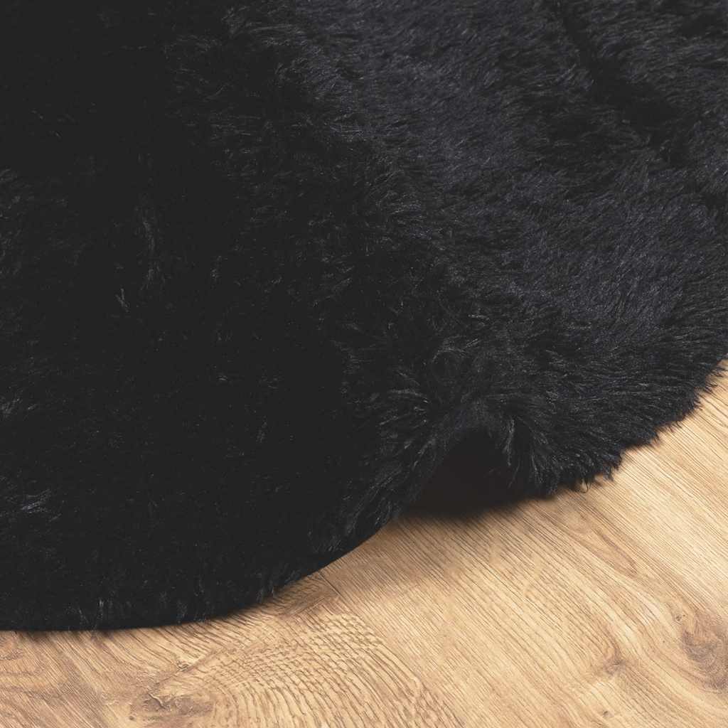 Teppich Shaggy Hochflor NAVARRA Schwarz 300x200 cm Polyester