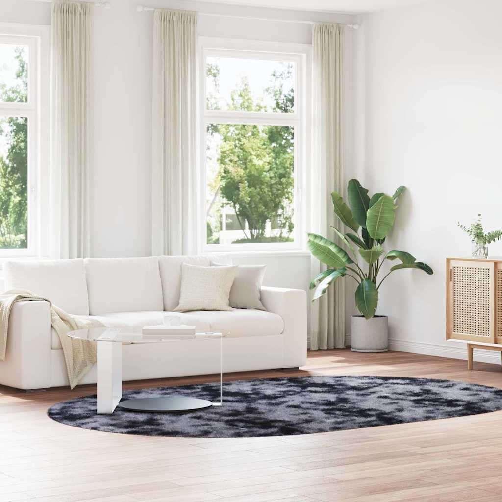 Teppich Shaggy Hochflor NAVARRA Dunkelgrau 300x200 cm Polyester