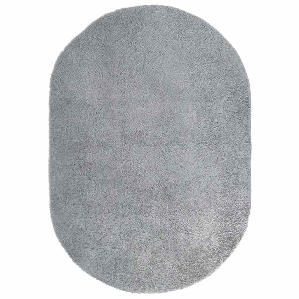 Teppich Shaggy Hochflor NAVARRA Hellgrau 300x200 cm Polyester