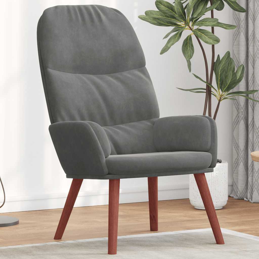 Relaxsessel Dunkelgrau Samt