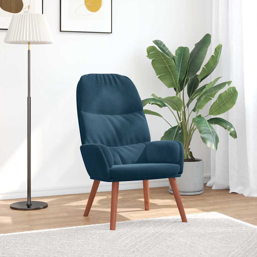 Relaxsessel Blau Samt