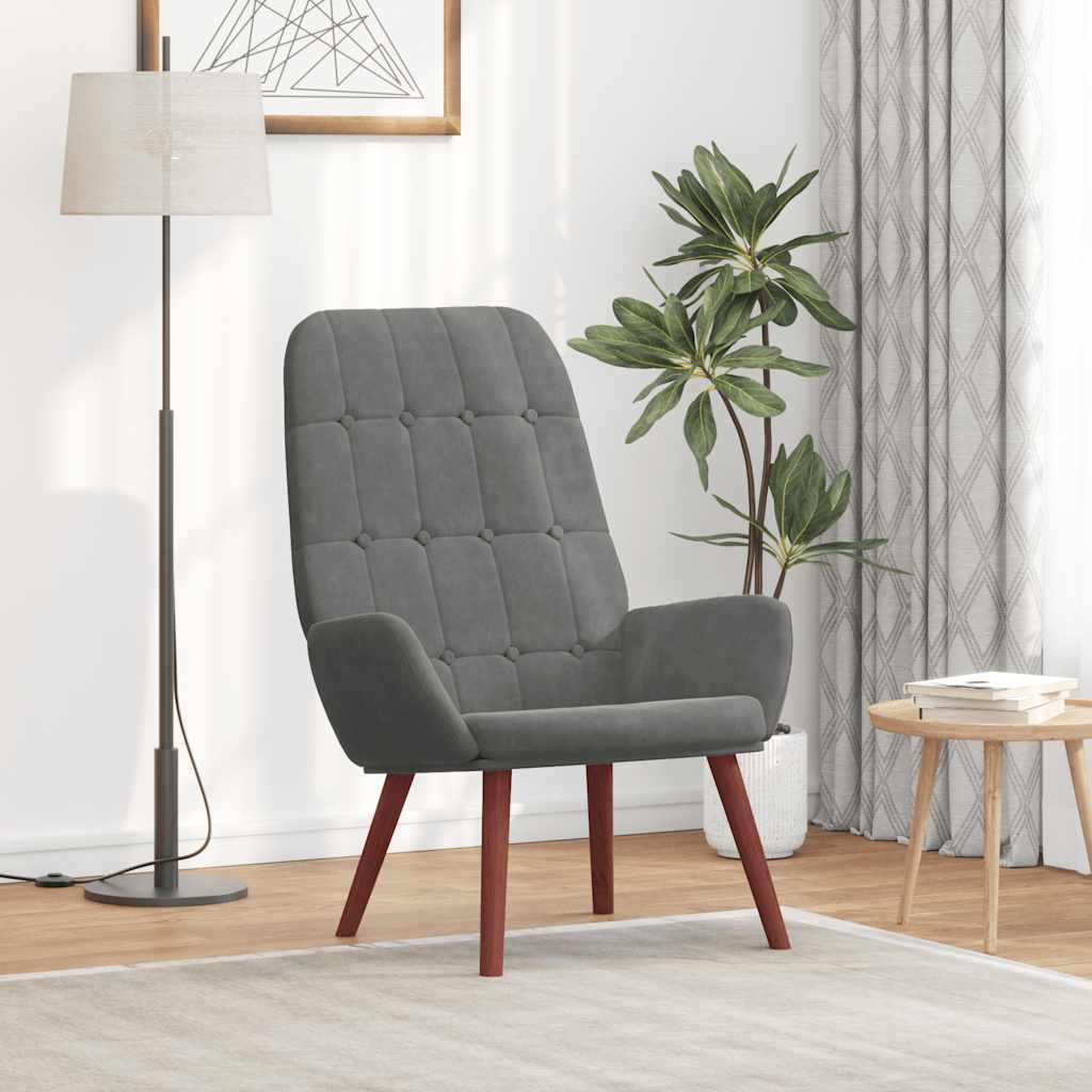 Relaxsessel Dunkelgrau Samt