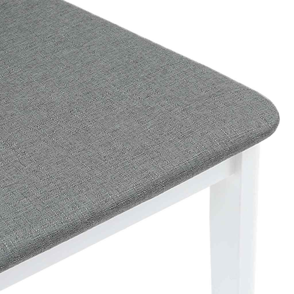Esszimmerstühle mit Kissen 2 Stk. Weiß Massivholz Gummibaum
