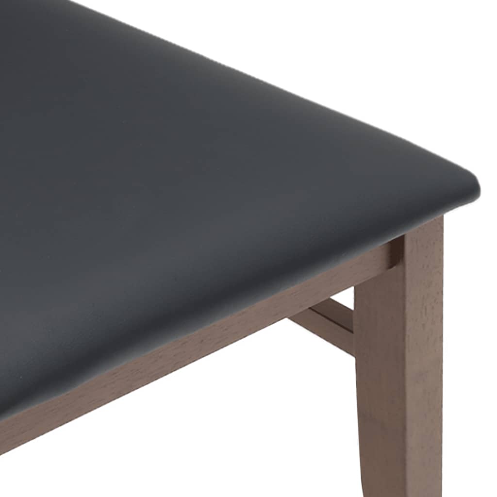 Esszimmerstühle mit Kissen 2 Stk. Braun Massivholz Gummibaum