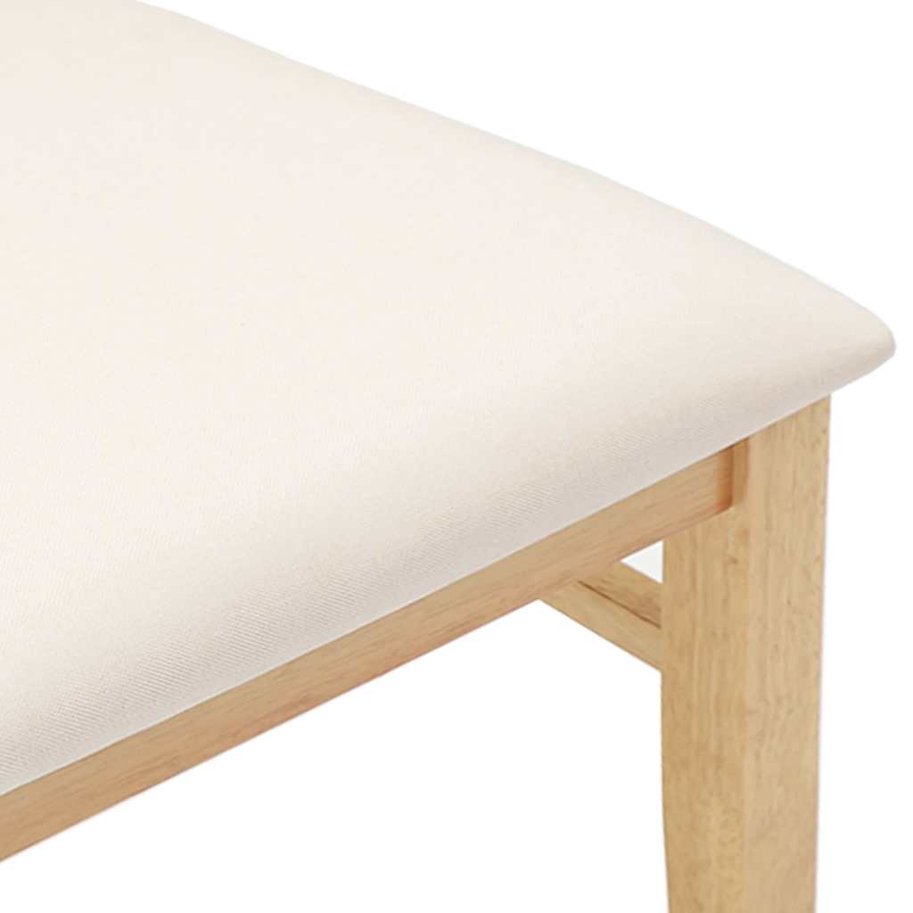 Esszimmerstühle mit Kissen 2 Stk. Massivholz Gummibaum