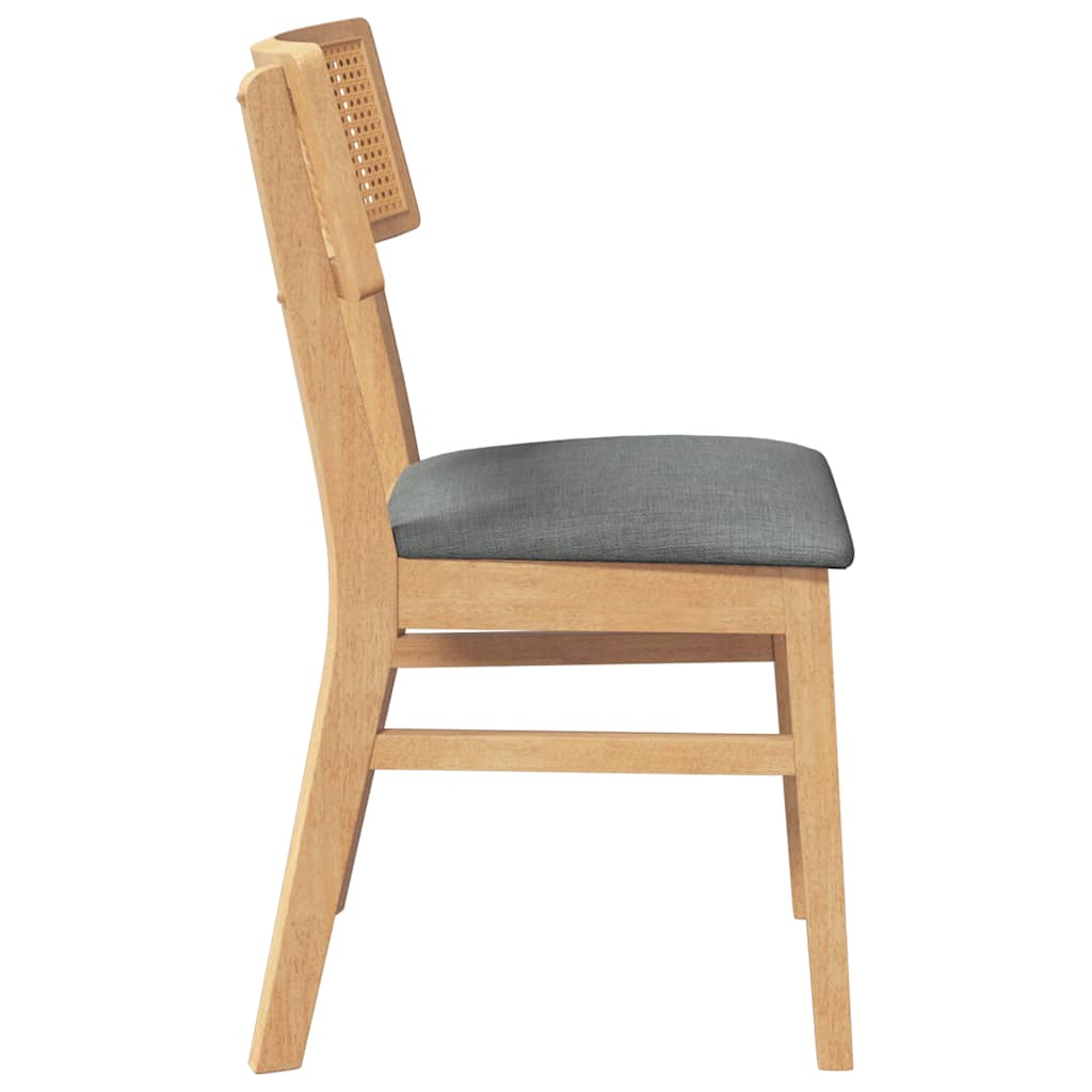 Esszimmerstühle mit Kissen 2 Stk. Massivholz Gummibaum