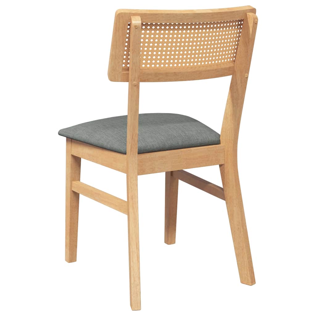 Esszimmerstühle mit Kissen 2 Stk. Massivholz Gummibaum