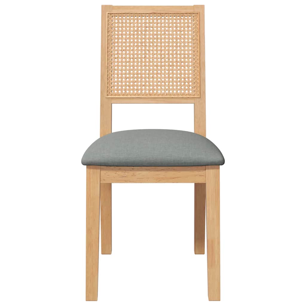 Esszimmerstühle mit Kissen 2 Stk. Massivholz Gummibaum