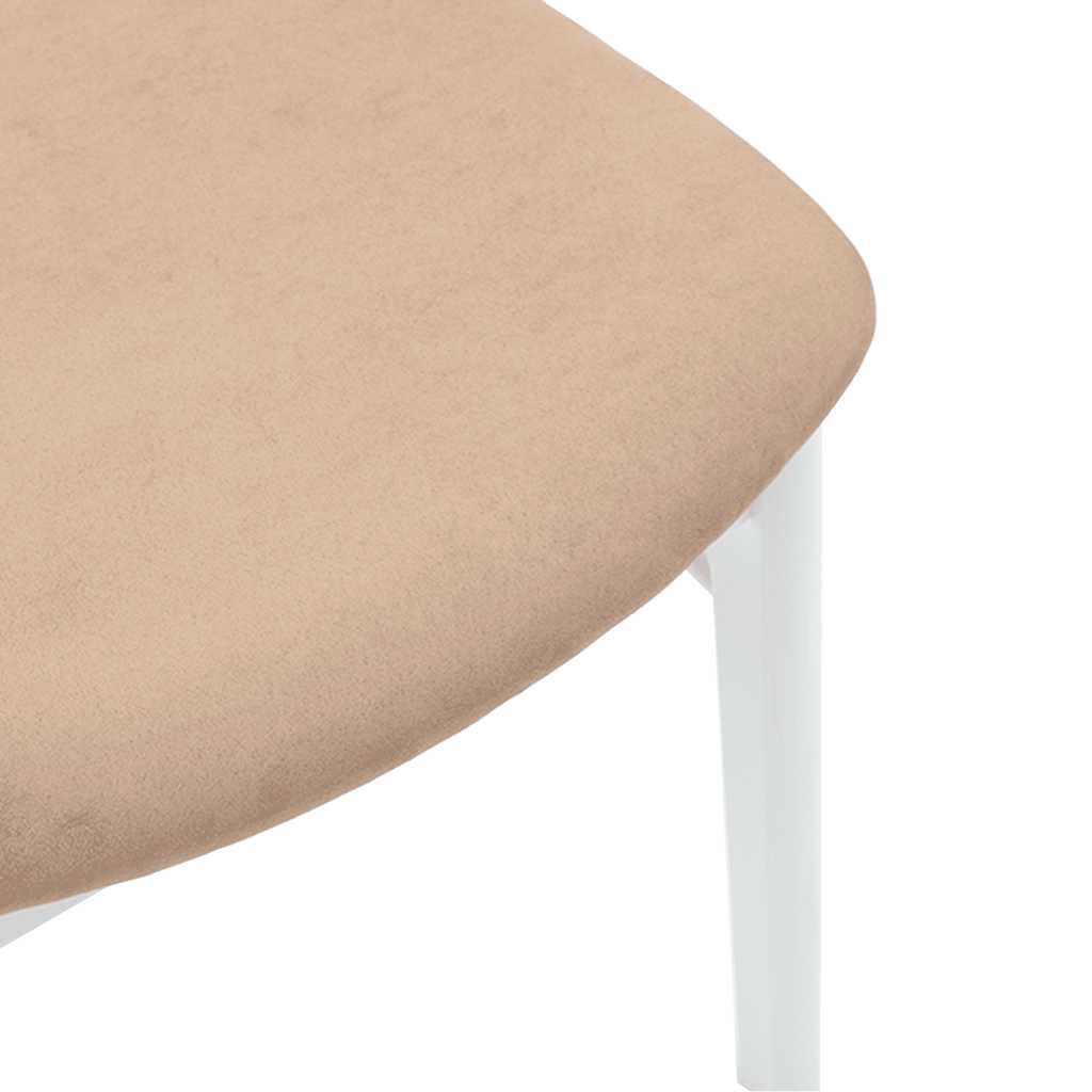 Esszimmerstühle mit Kissen 2 Stk. Weiß Massivholz Gummibaum