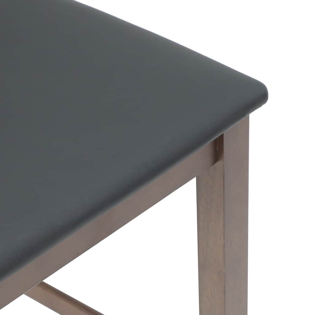 Barhocker mit Kissen 2 Stk. Braun Massivholz Gummibaum