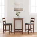 Barhocker mit Kissen 2 Stk. Braun Massivholz Gummibaum