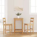 Barhocker 2 Stk. Natur Massivholz Gummibaum