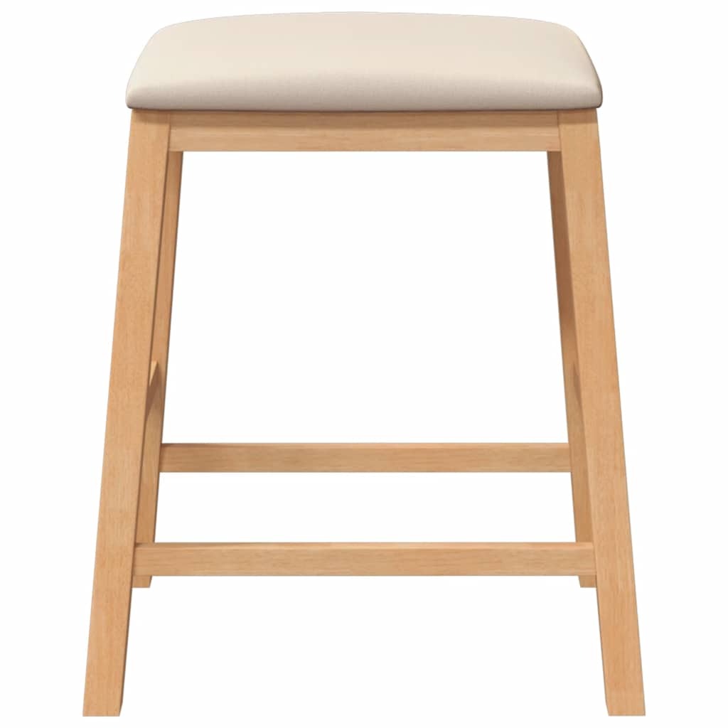 Barstühle mit Kissen 2 Stk. Massivholz Gummibaum