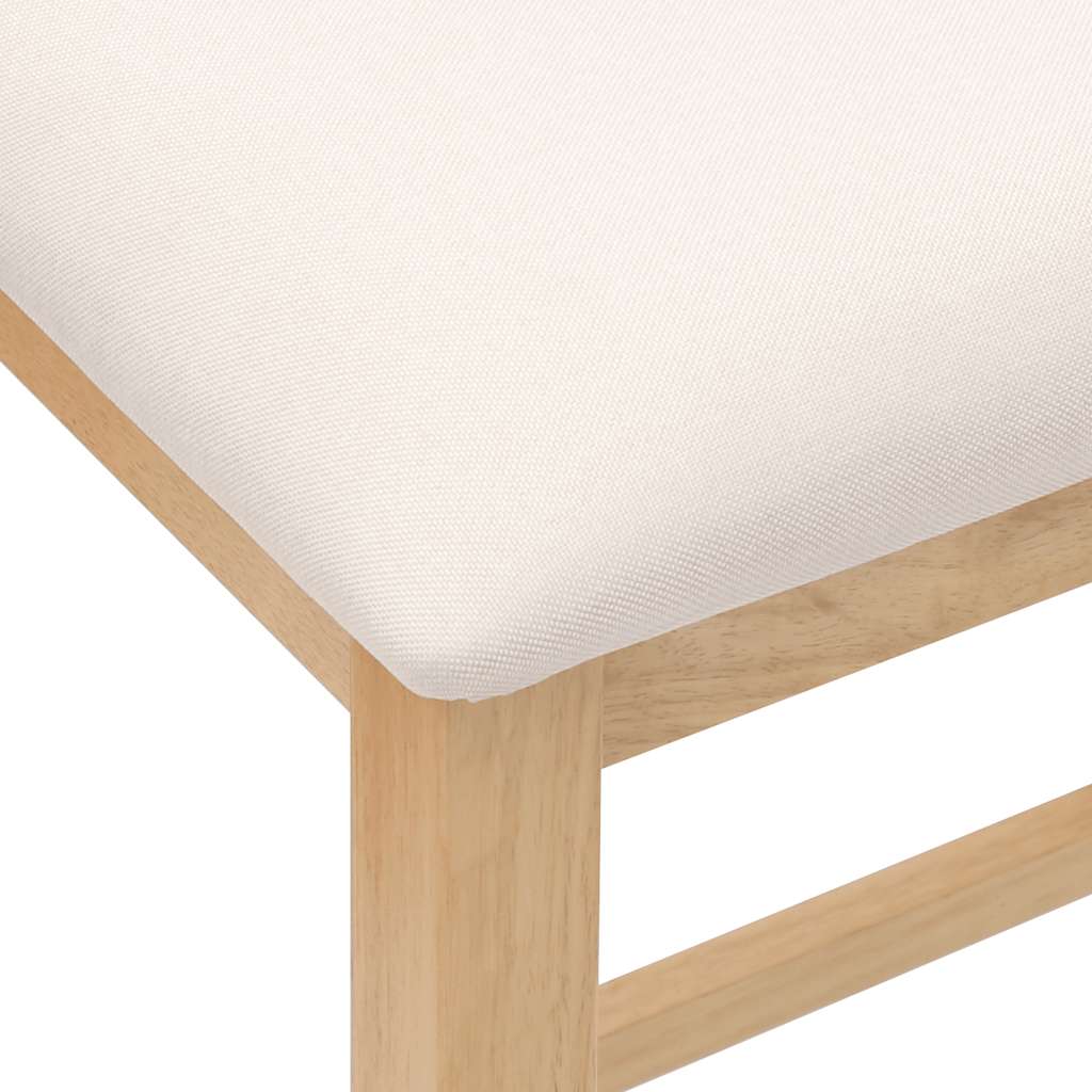 Barstühle mit Kissen 2 Stk. Massivholz Gummibaum