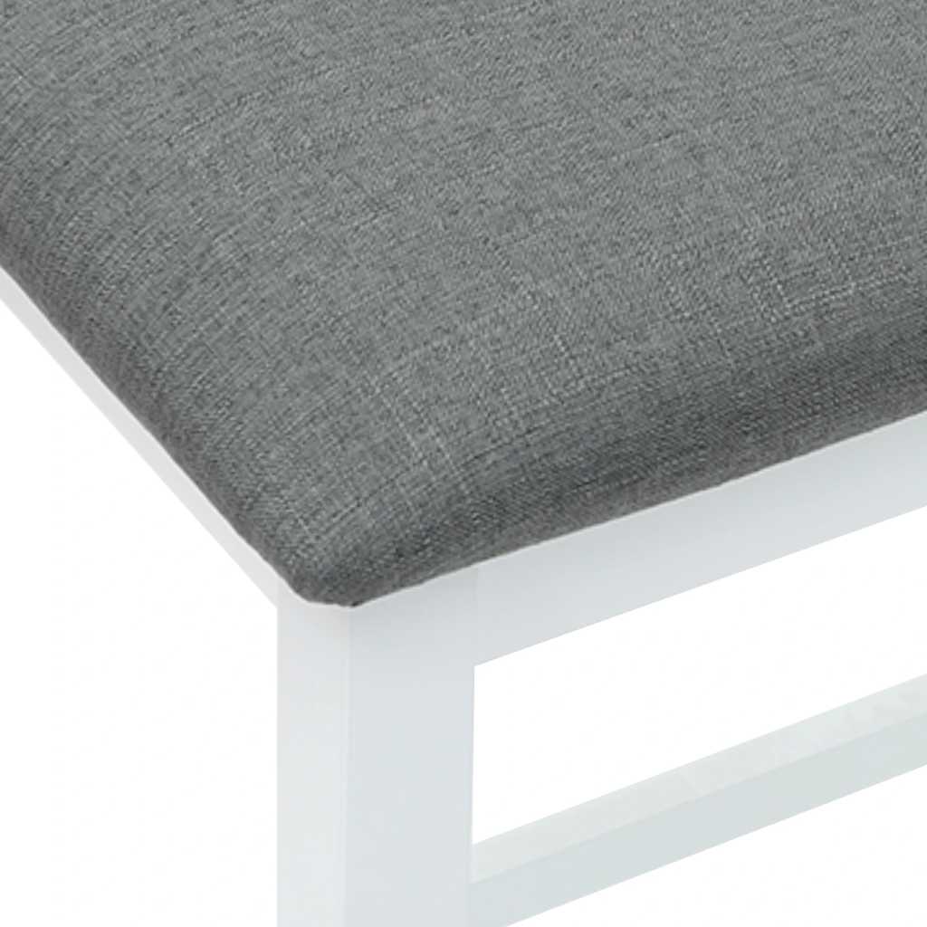 Barstühle mit Kissen 2 Stk. Weiß Massivholz Gummibaum