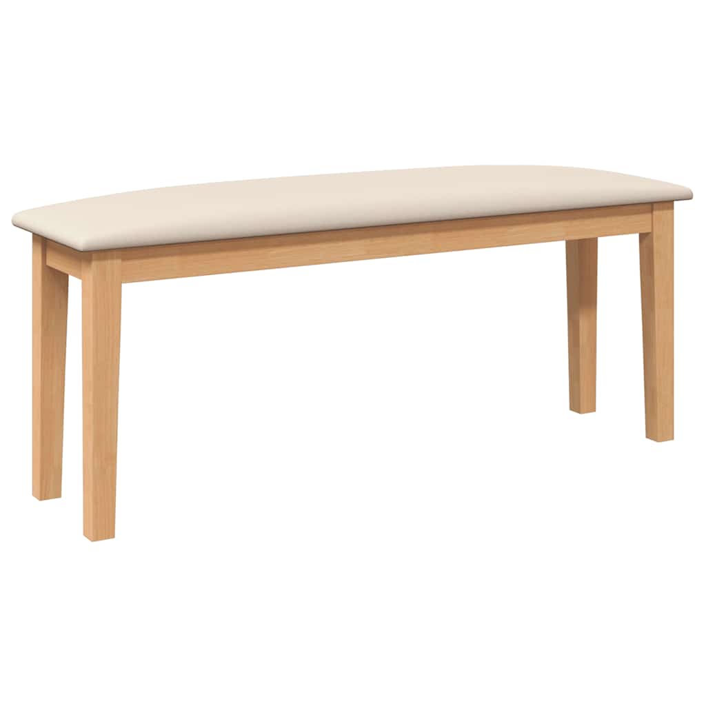 Bank 110 cm Massivholz Gummibaum