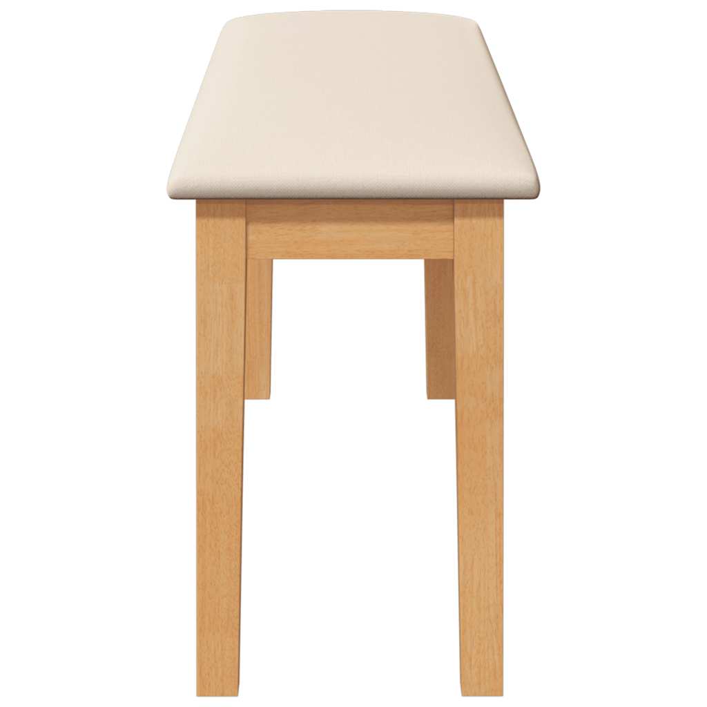 Bank 110 cm Massivholz Gummibaum