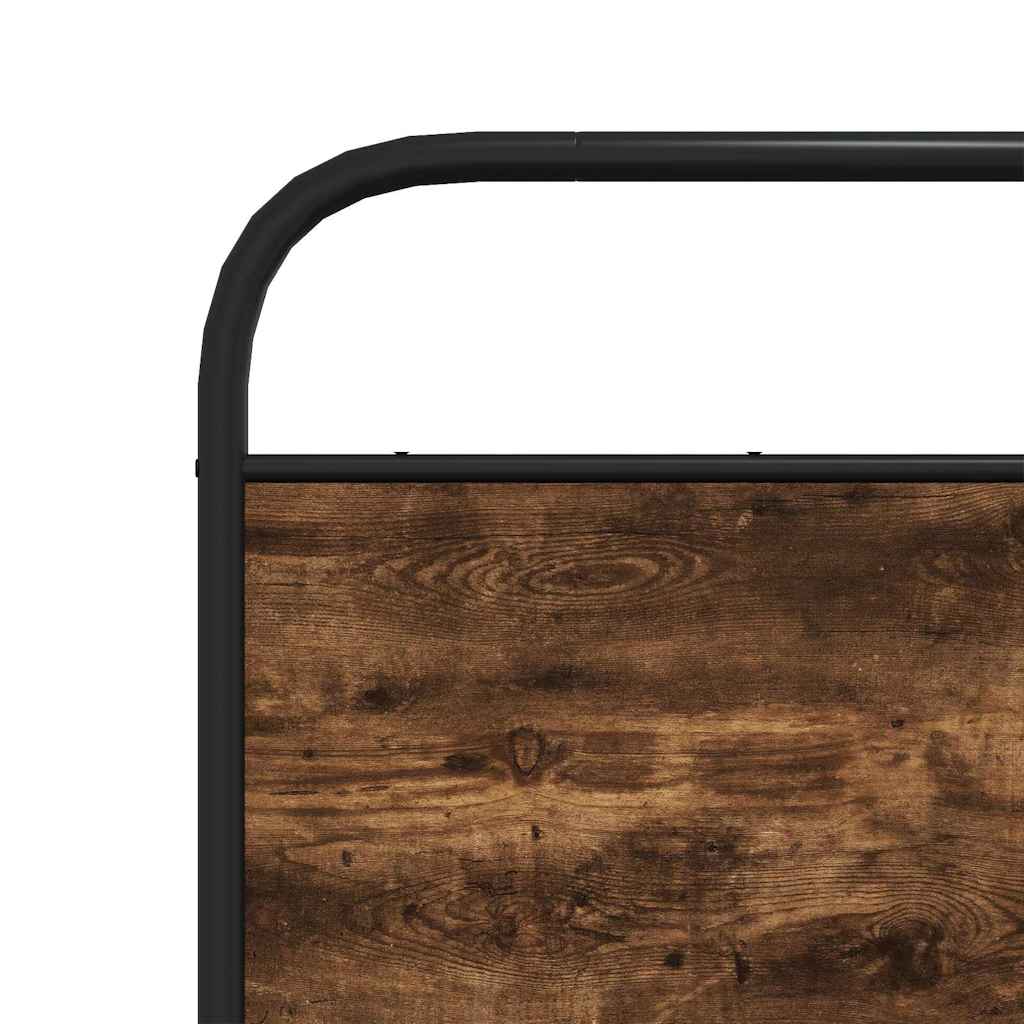 Bettgestell ohne Matratze 90x190 cm Räuchereiche Holzwerkstoff
