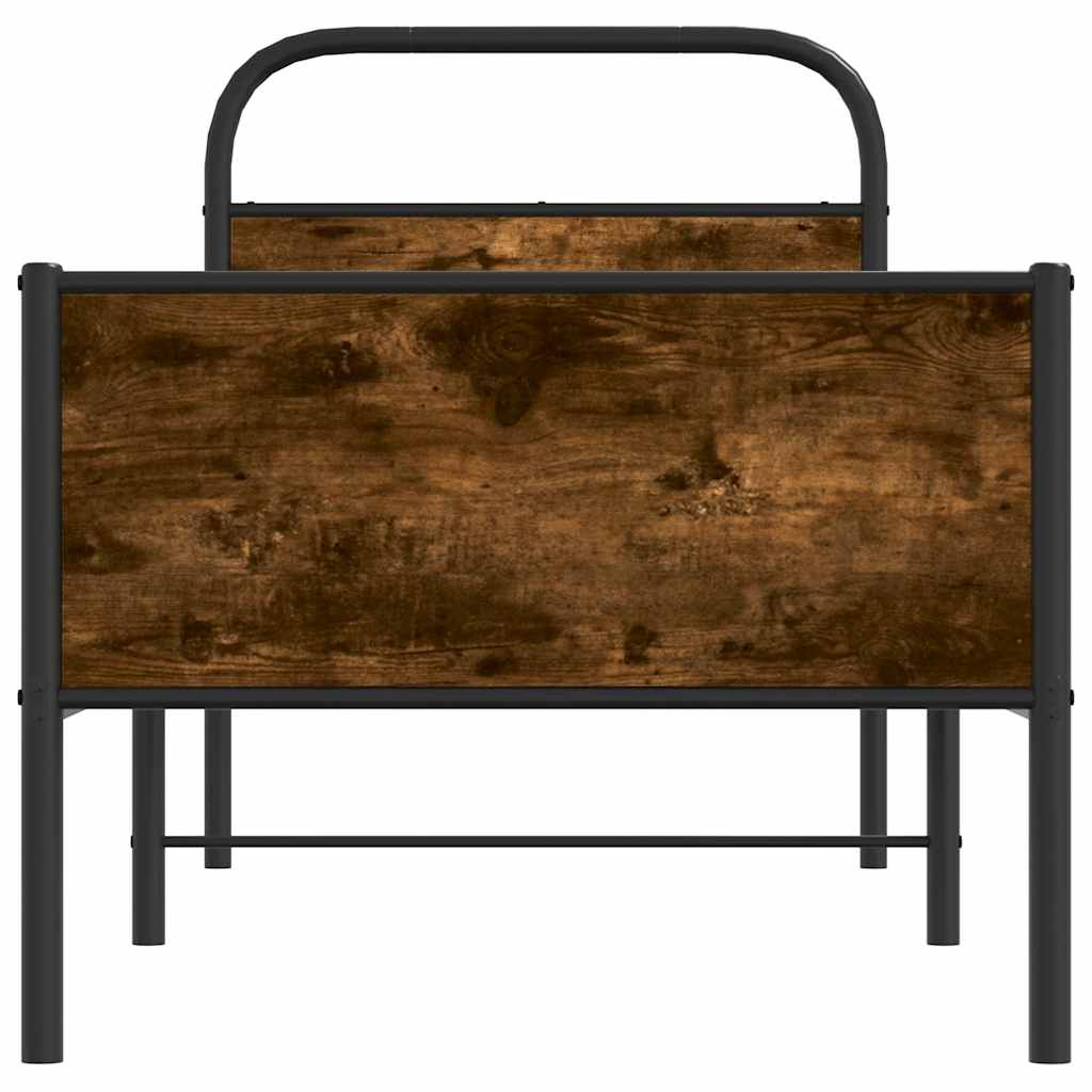 Bettgestell ohne Matratze 75x190 cm Sonoma-Eiche Holzwerkstoff