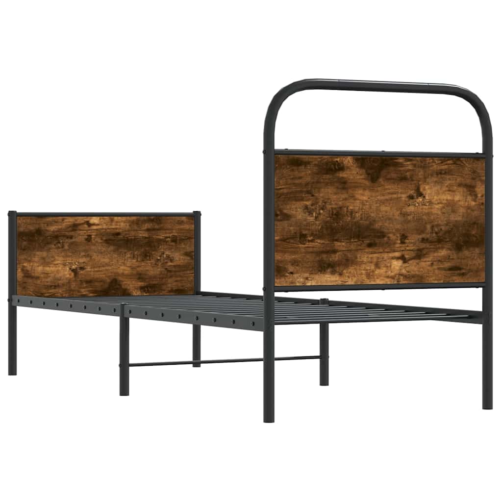Bettgestell ohne Matratze 75x190 cm Sonoma-Eiche Holzwerkstoff