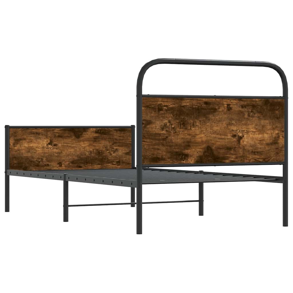 Bettgestell ohne Matratze 90x190 cm Sonoma-Eiche Holzwerkstoff