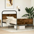 Bettgestell ohne Matratze 90x190 cm Sonoma-Eiche Holzwerkstoff