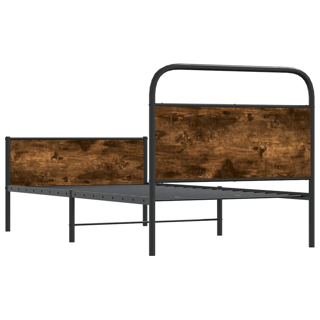 Bettgestell ohne Matratze 100x190 cm Sonoma-Eiche Holzwerkstoff