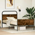 Bettgestell ohne Matratze 100x190 cm Sonoma-Eiche Holzwerkstoff