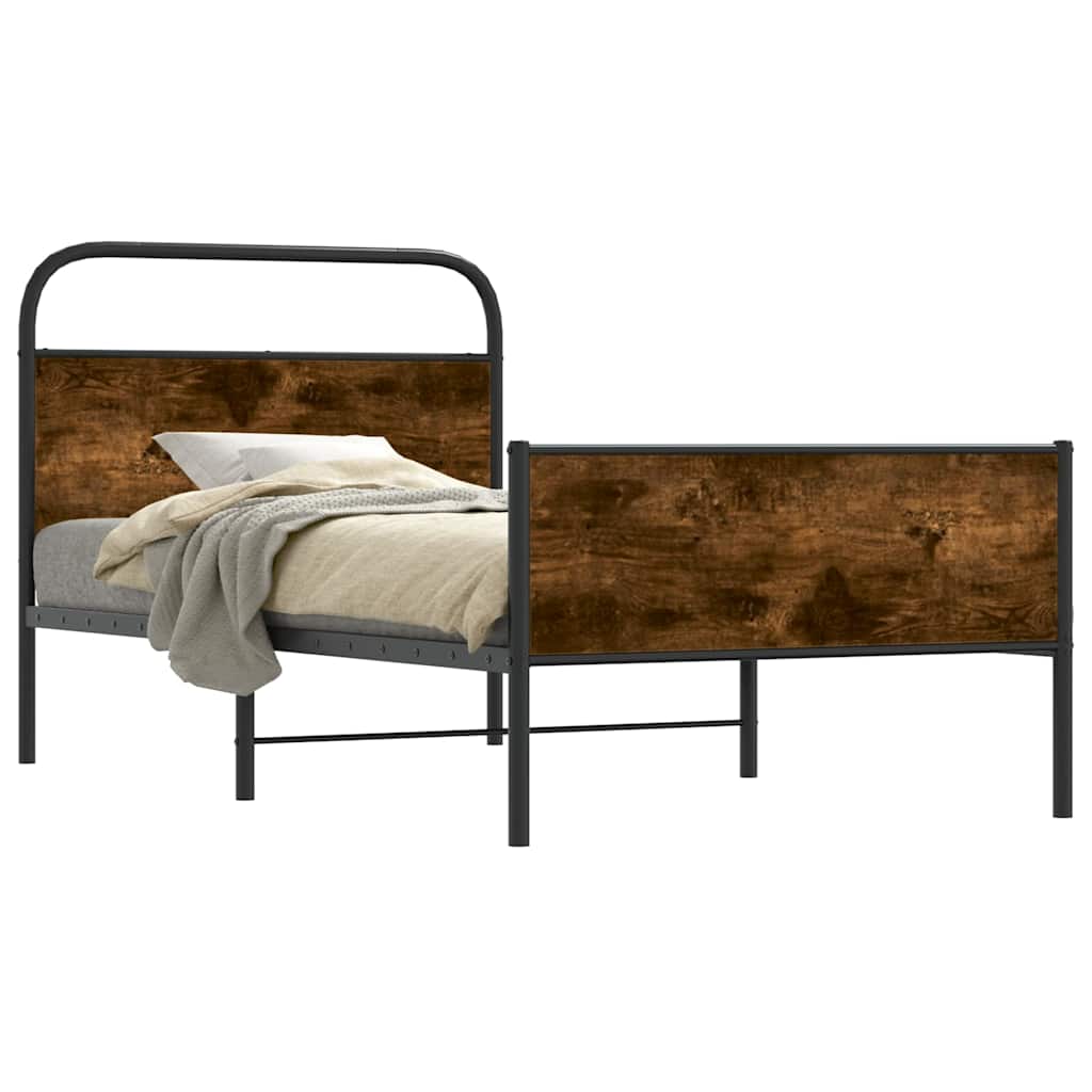 Bettgestell ohne Matratze 100x200 cm Sonoma-Eiche Holzwerkstoff