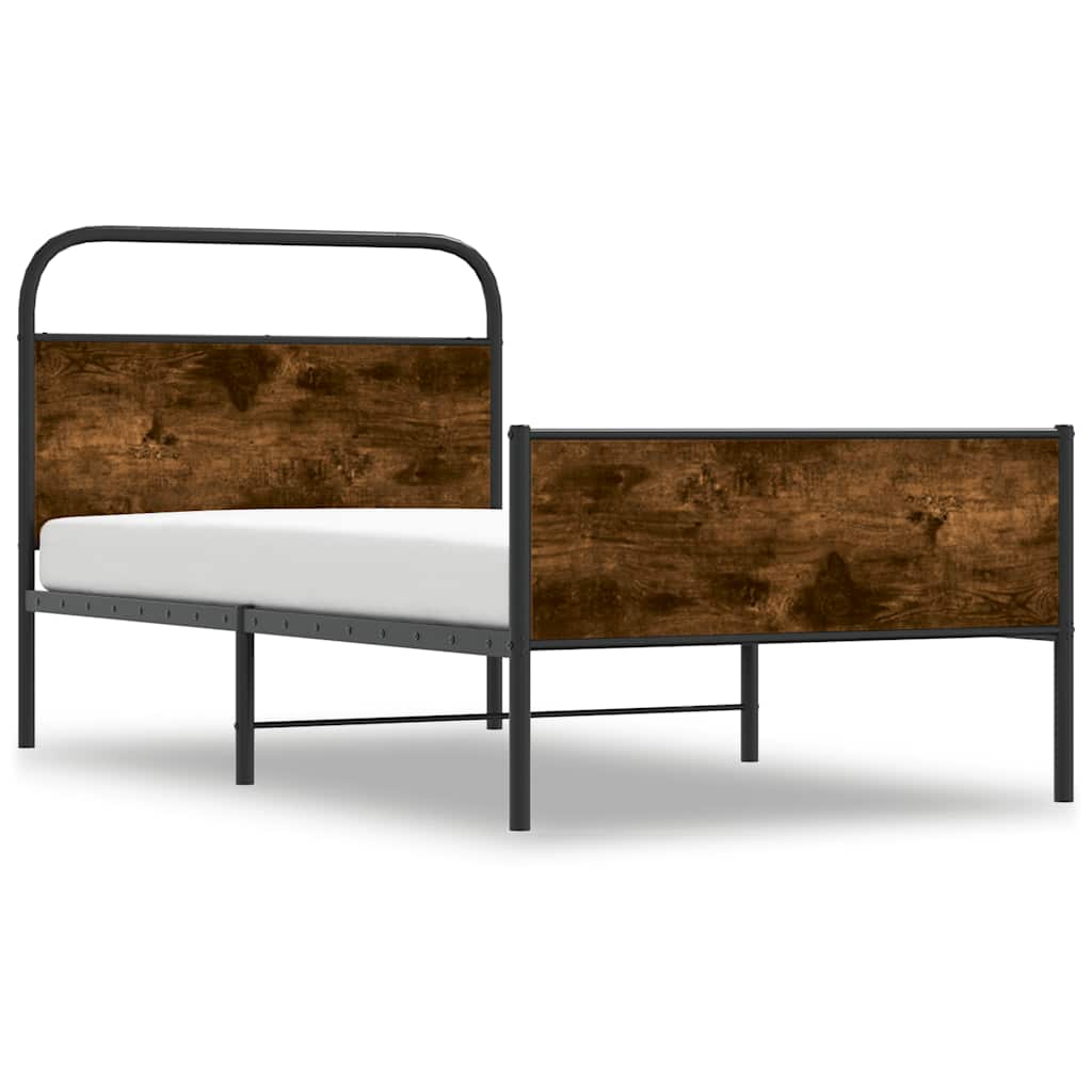 Bettgestell ohne Matratze 100x200 cm Sonoma-Eiche Holzwerkstoff