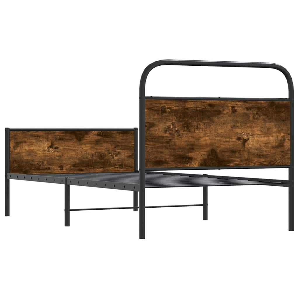 Bettgestell ohne Matratze 107x203 cm Sonoma-Eiche Holzwerkstoff