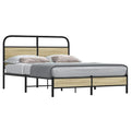Bettgestell ohne Matratze 135x190 cm Sonoma-Eiche Holzwerkstoff