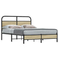 Bettgestell ohne Matratze 140x190 cm Sonoma-Eiche Holzwerkstoff