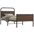 Bettgestell ohne Matratze 90x190 cm Braun Eichen-Optik