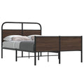 Bettgestell ohne Matratze 140x190 cm Braun Eichen-Optik