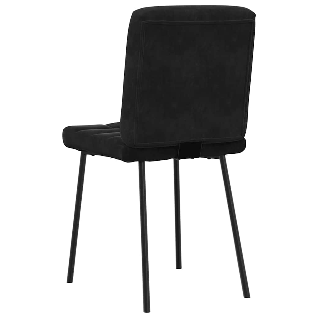 Esszimmerstühle 4 Stk. Schwarz Samt