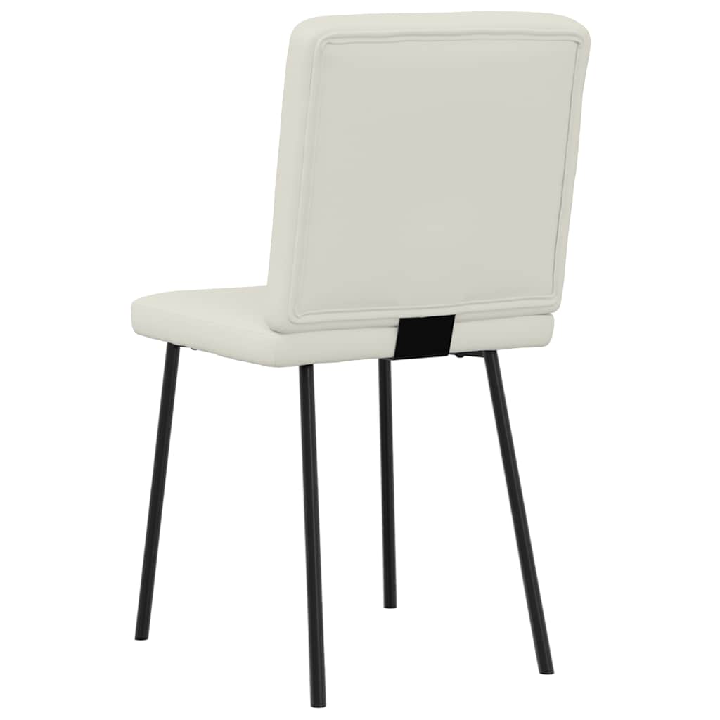 Esszimmerstühle 4 Stk. Creme Samt