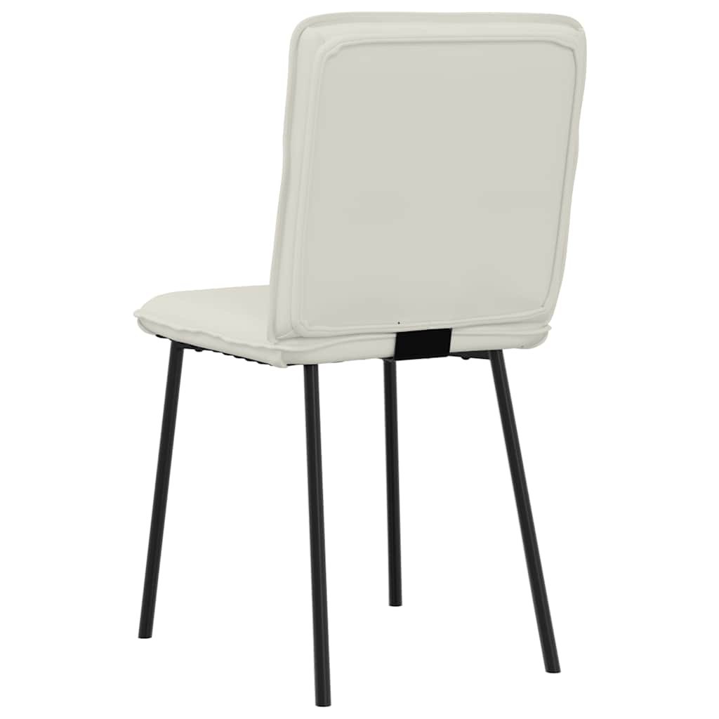 Esszimmerstühle 4 Stk. Creme Samt