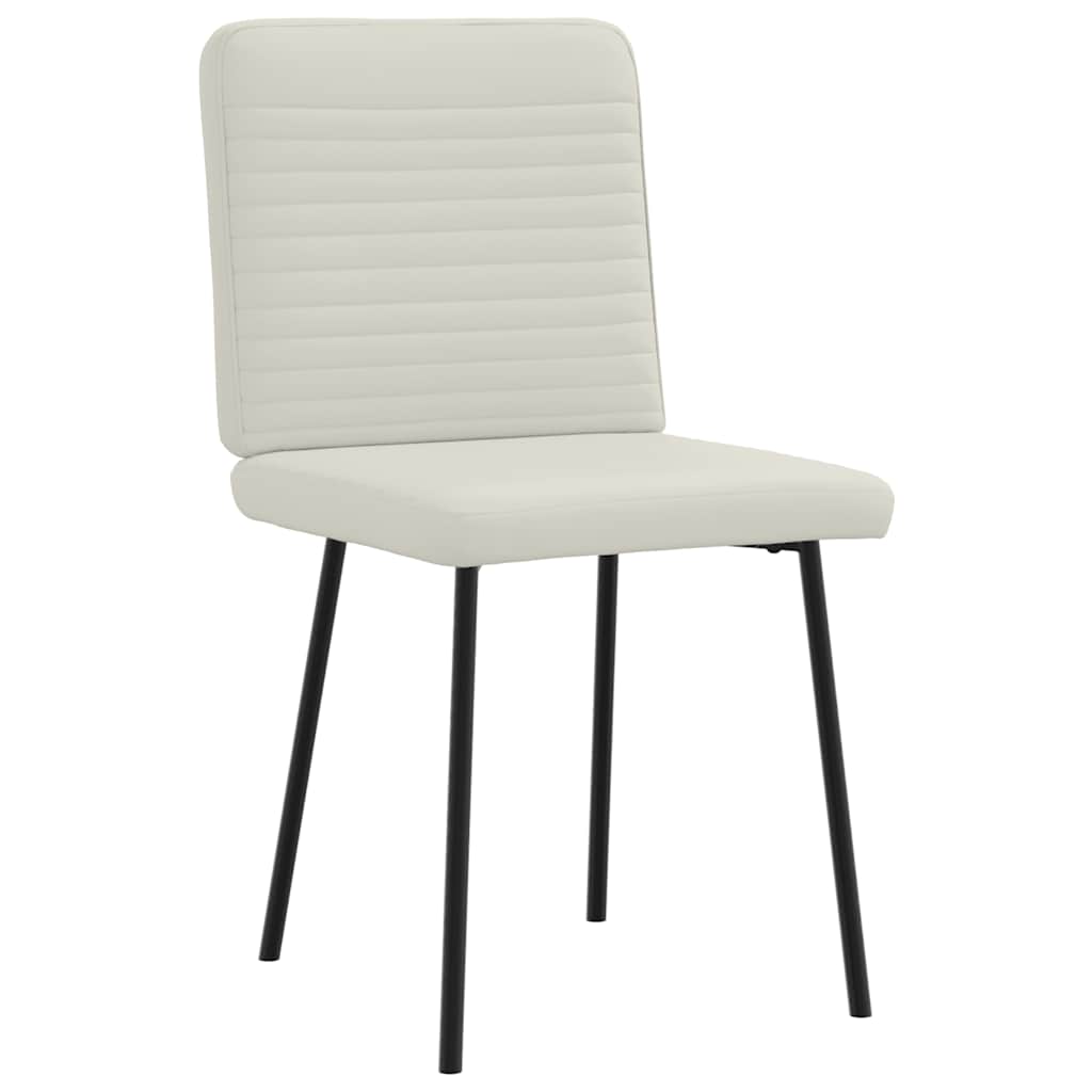 Esszimmerstühle 6 Stk. Creme Samt