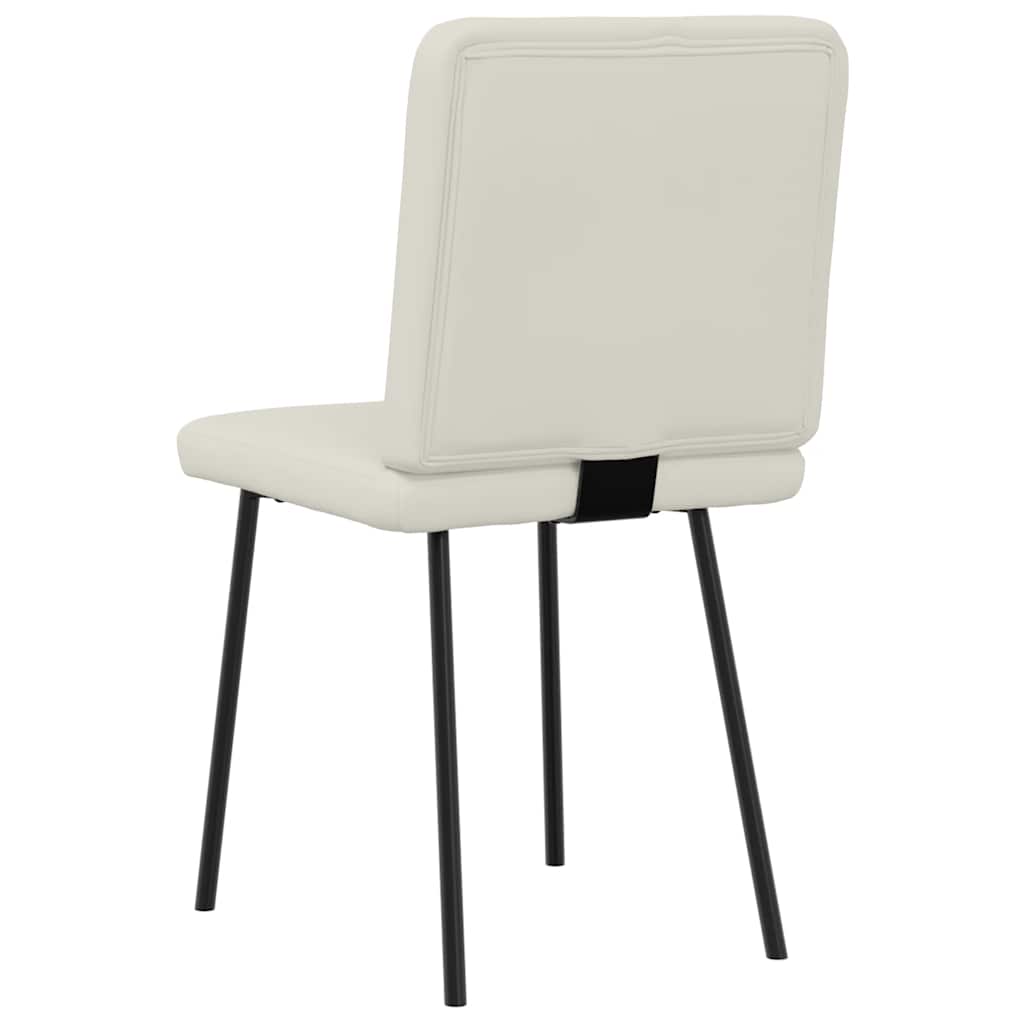 Esszimmerstühle 6 Stk. Creme Samt
