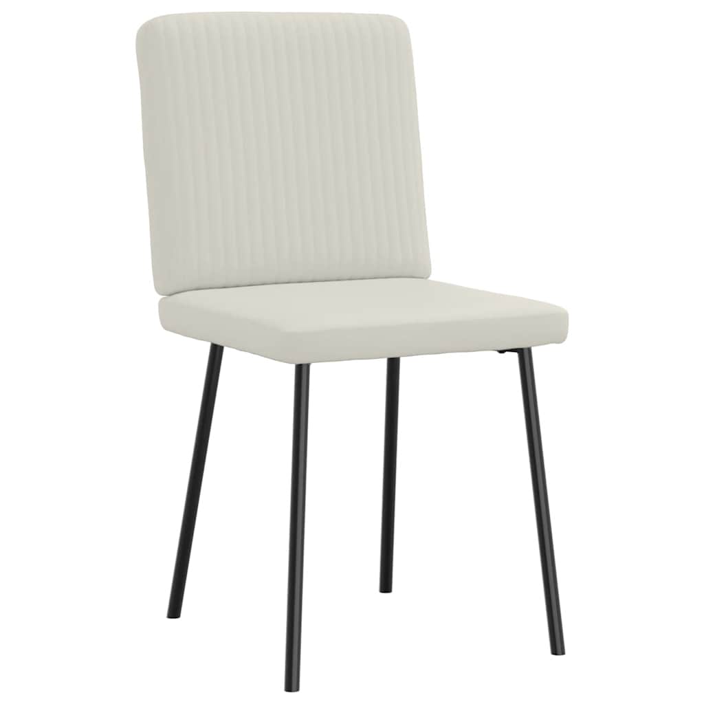 Esszimmerstühle 6 Stk. Creme Samt
