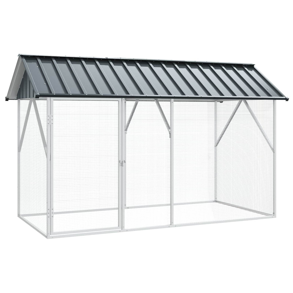 Vogelkäfig Anthrazit 227 x 112 x 141 cm Verzinkter Stahl
