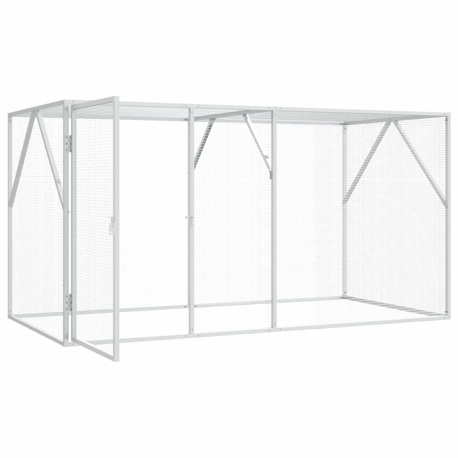 Vogelkäfig Anthrazit 208 x 102 x 108 cm Verzinkter Stahl