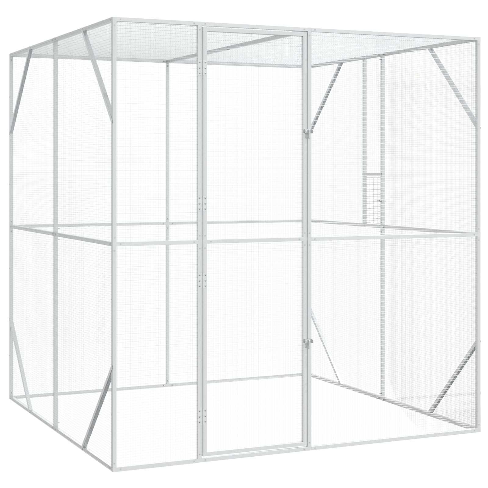 Vogelkäfig Anthrazit 209 x 202 x 214 cm Verzinkter Stahl
