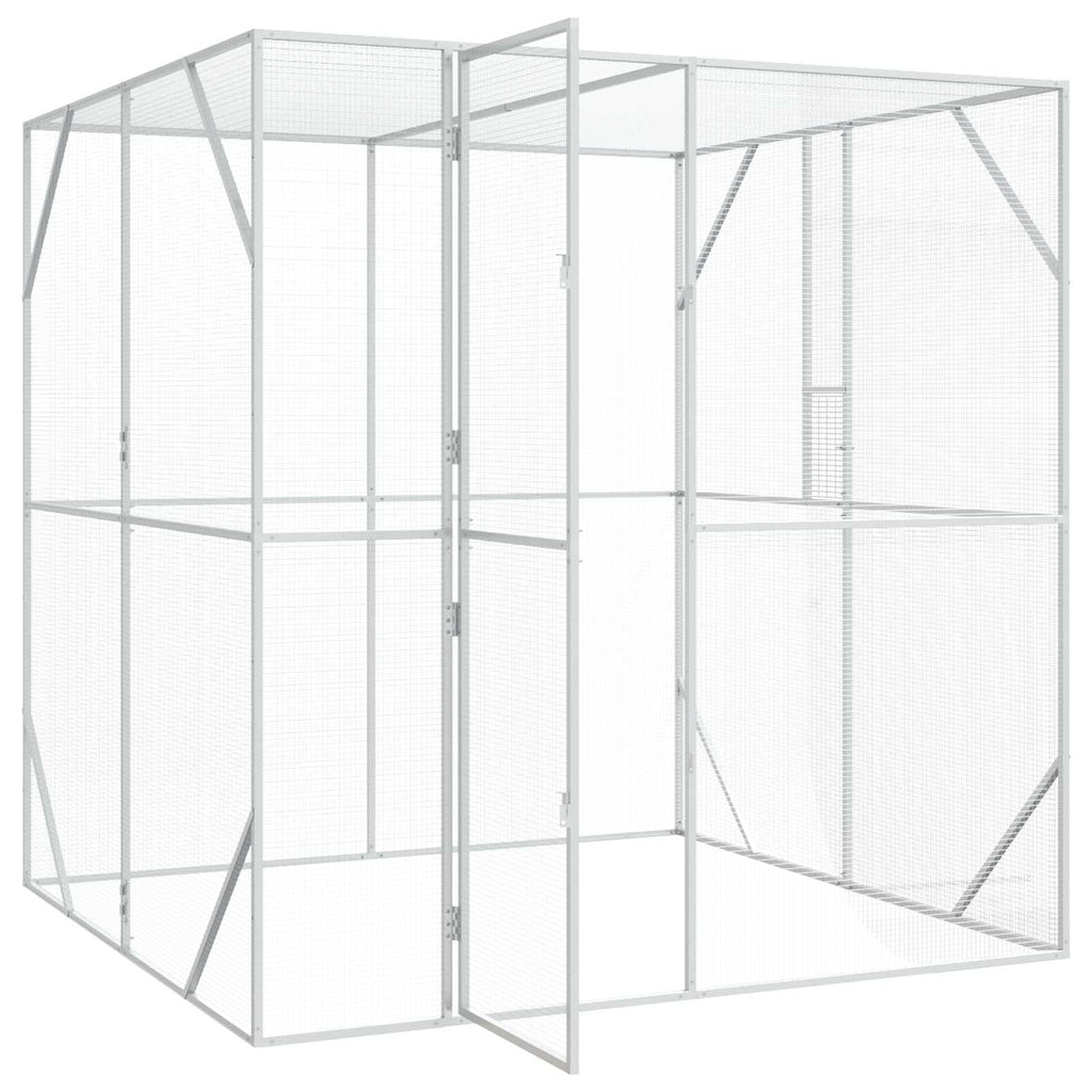 Vogelkäfig Anthrazit 209 x 202 x 214 cm Verzinkter Stahl