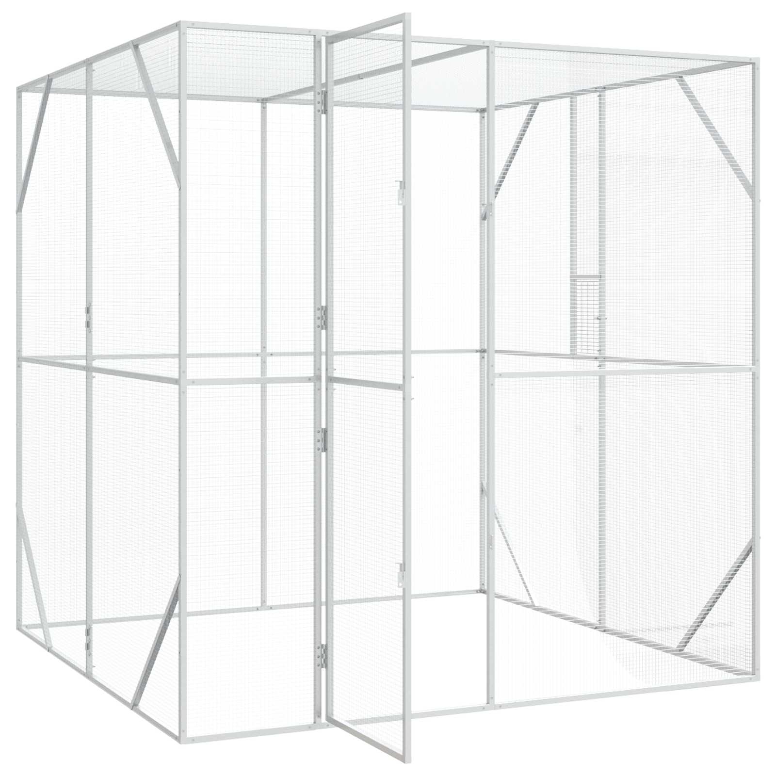 Vogelkäfig Anthrazit 209 x 202 x 214 cm Verzinkter Stahl