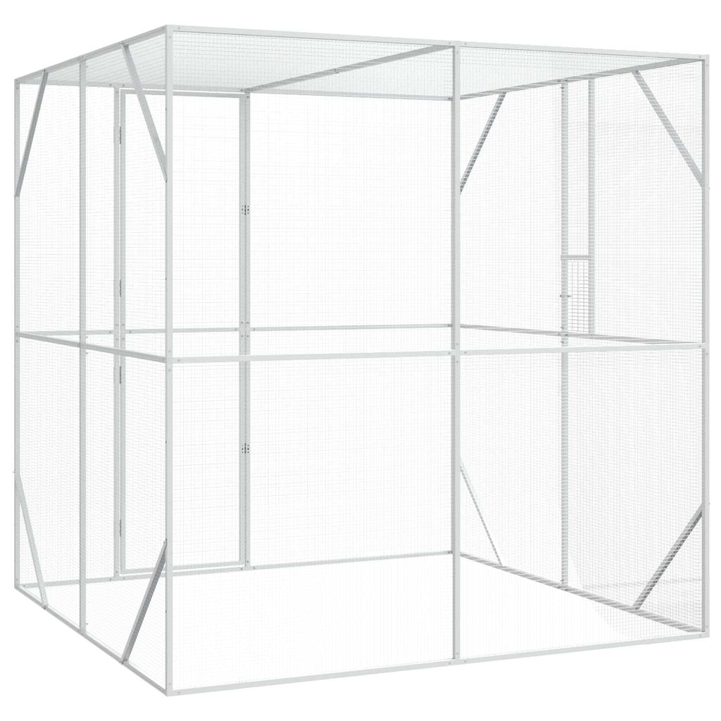 Vogelkäfig Anthrazit 209 x 202 x 214 cm Verzinkter Stahl