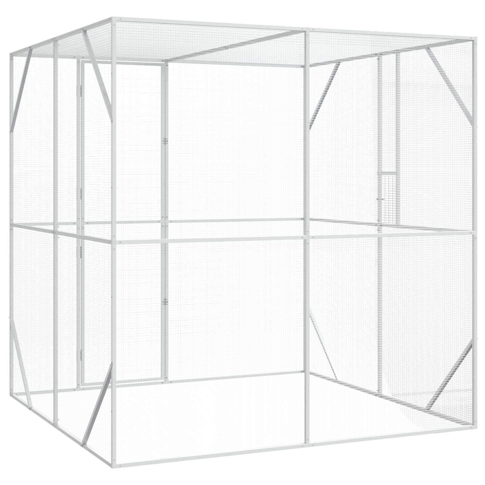 Vogelkäfig Anthrazit 209 x 202 x 214 cm Verzinkter Stahl