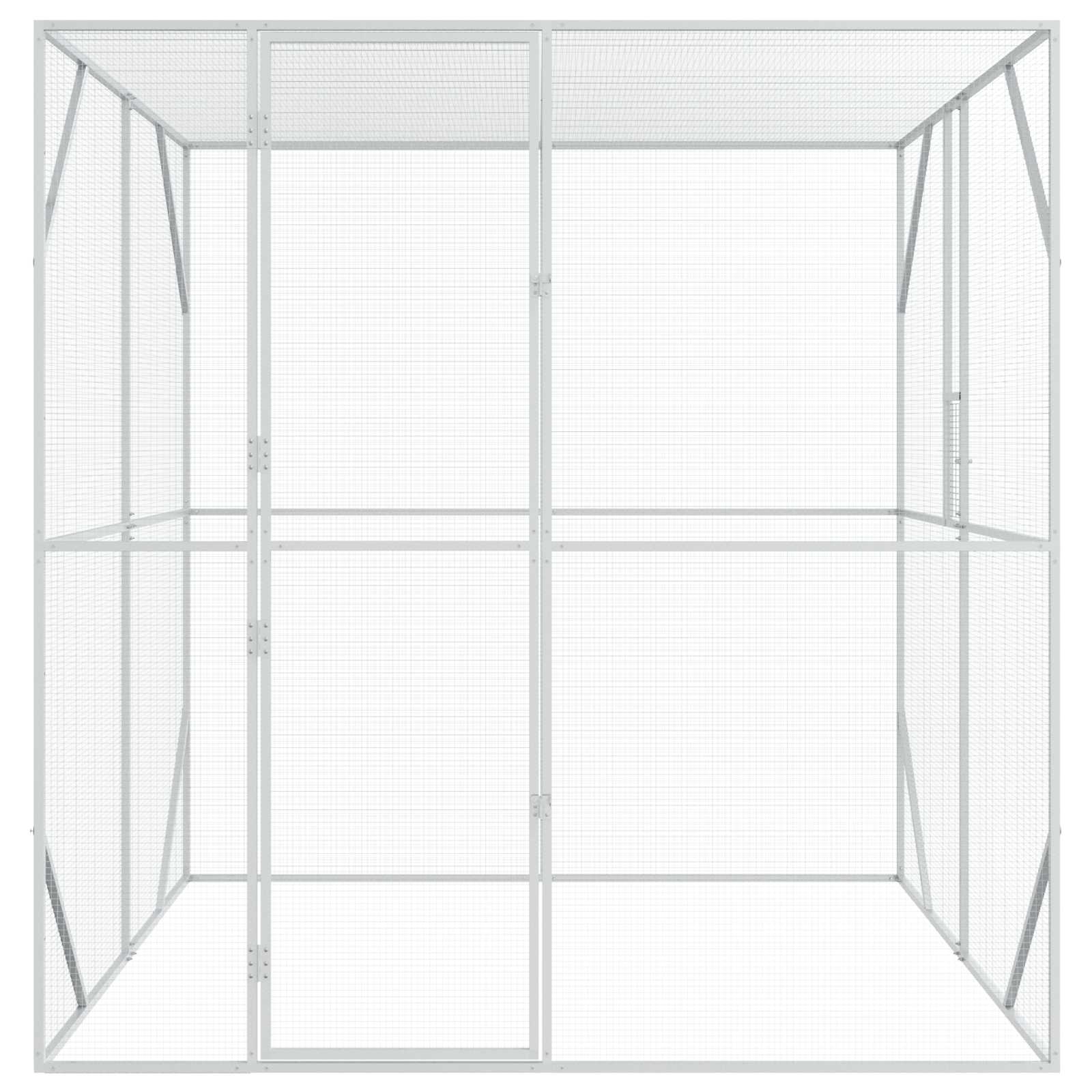 Vogelkäfig Anthrazit 209 x 202 x 214 cm Verzinkter Stahl