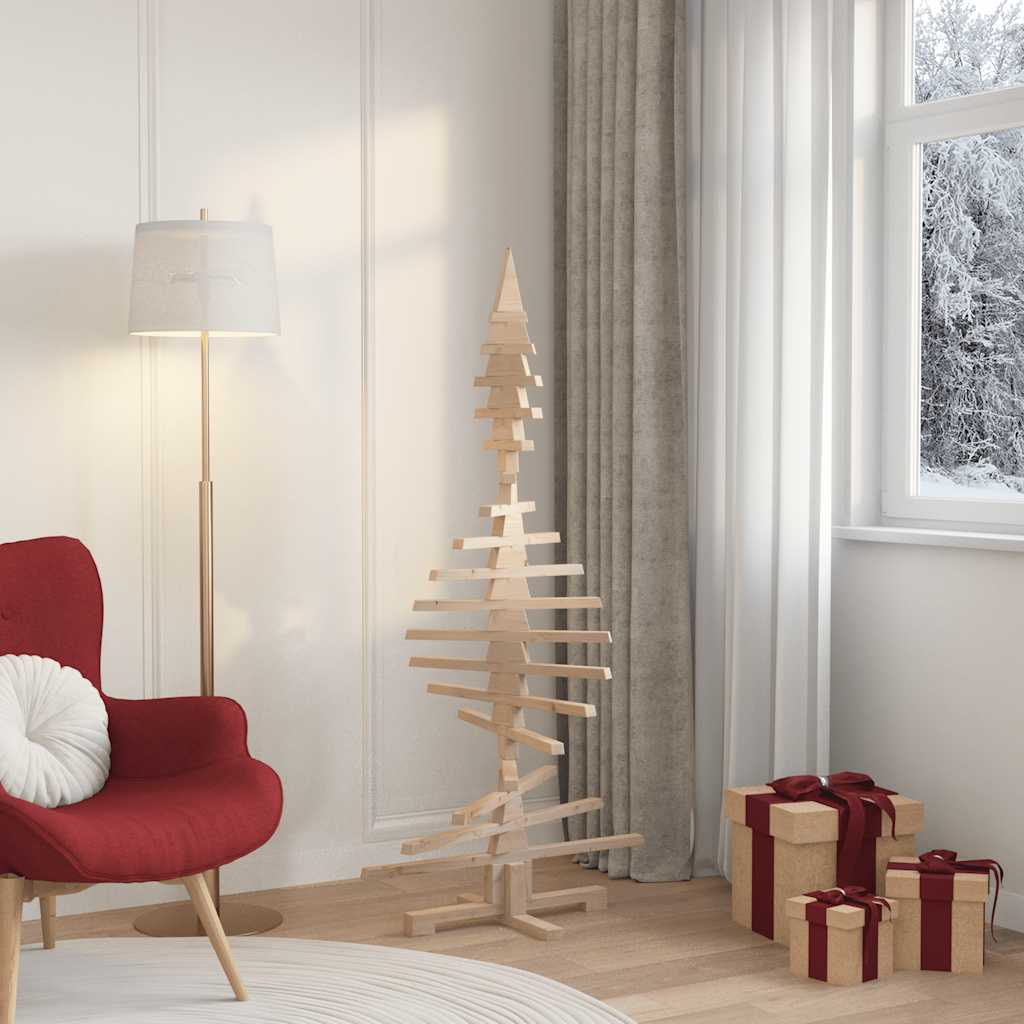 Holz-Weihnachtsbaum zur Dekoration 150 cm Massivholz Kiefer